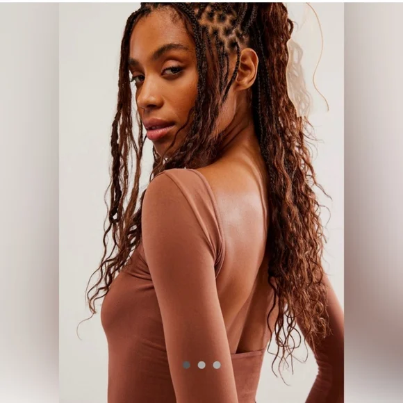 NWOT Free People Low Back Seamless Top - Picture 2 of 9